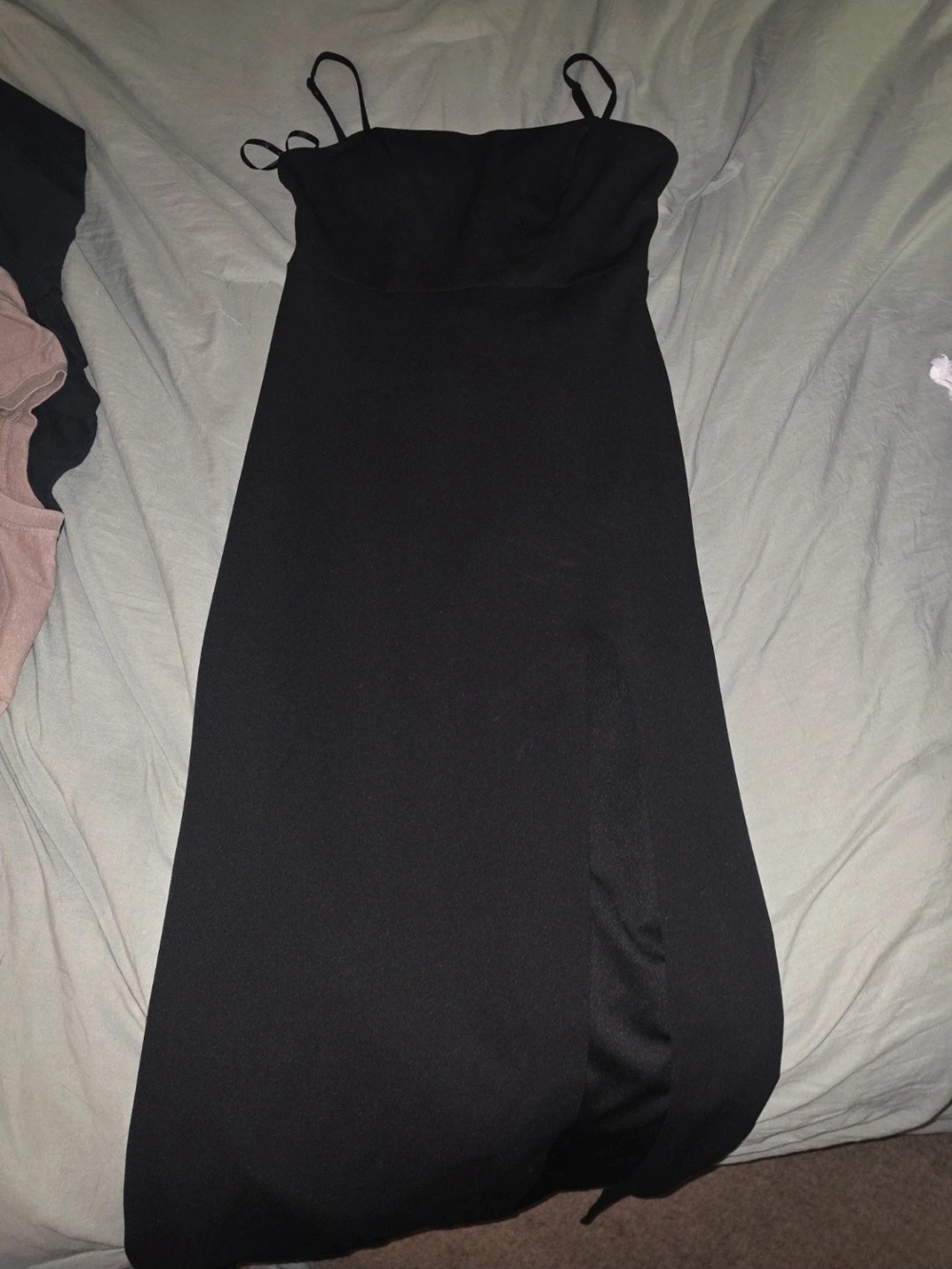 City Triangles Black Backless Spaghetti Strap Maxi Dress